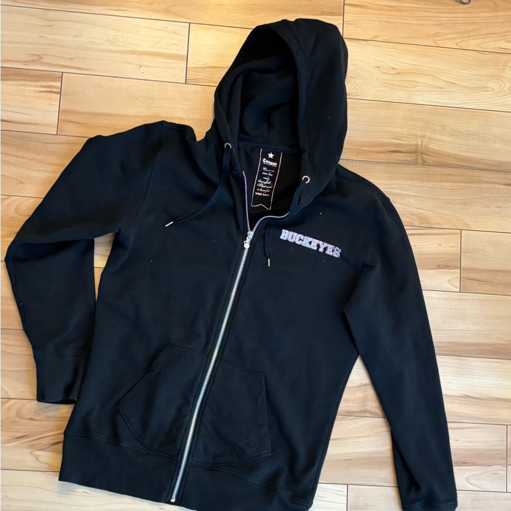 Buckeyes Black Full-Zip Hoodie